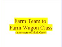 Farm Team to Farm Wagon Class